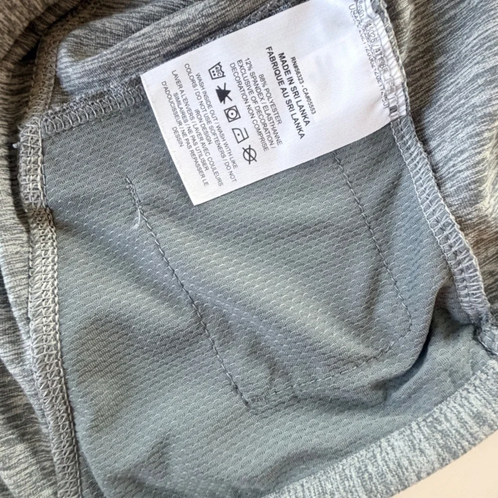 Nike Dri Fit Long Sleeve Running Top Women SM Gray Stretch Thumbholes Zip Pocket